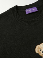 Ralph Lauren Purple label - Logo-Appliqued Cashmere Sweater - Black