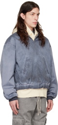 Les Tien Navy Spread Collar Jacket