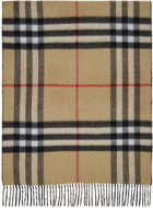 Burberry Reversible Beige & Black Check Scarf