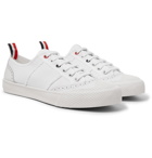 Thom Browne - Leather and Rubber-Trimmed Canvas Sneakers - White