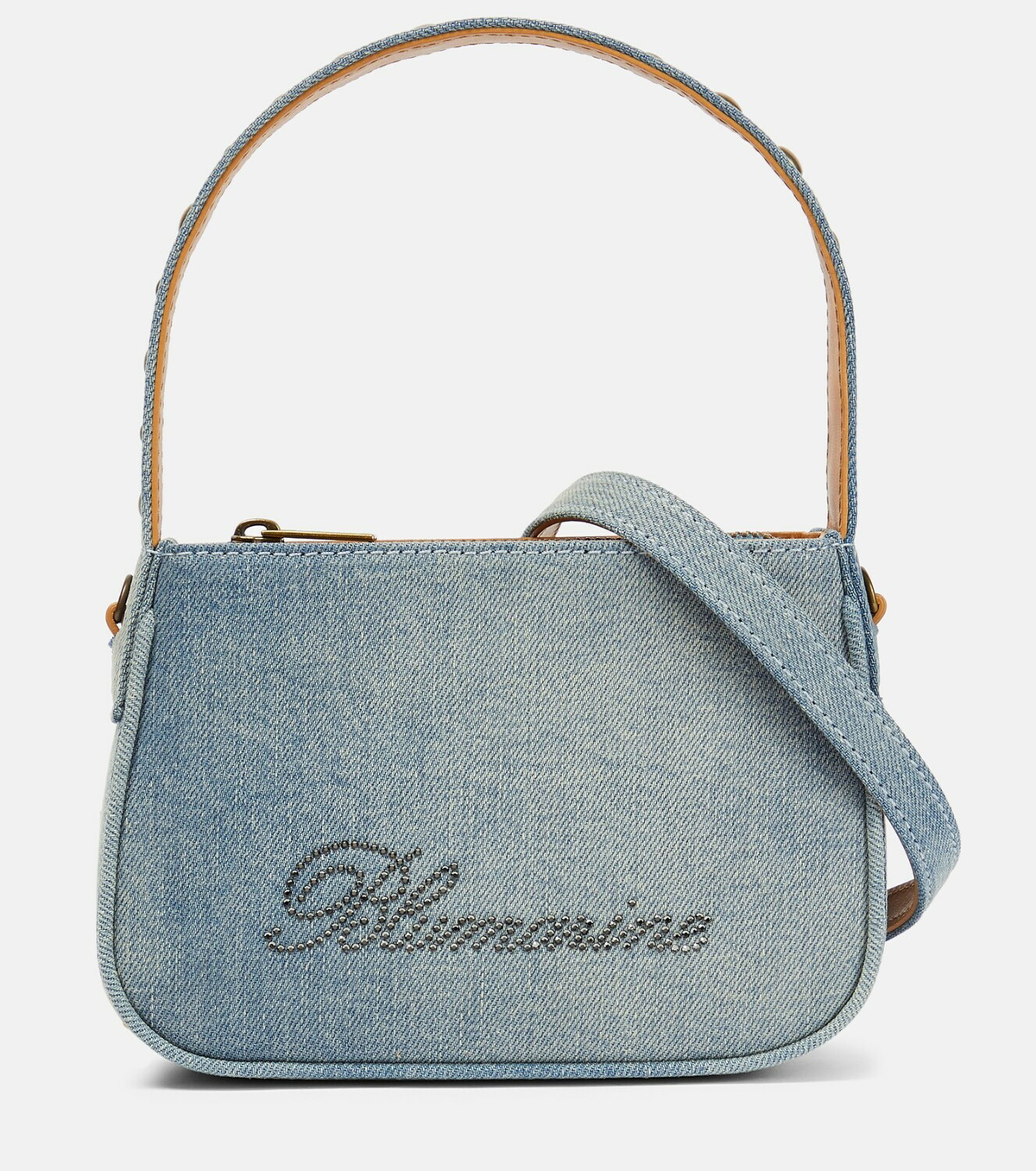 Blumarine - Embellished denim shoulder bag