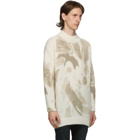 424 Off-White Mohair Oversized Crewneck Sweater
