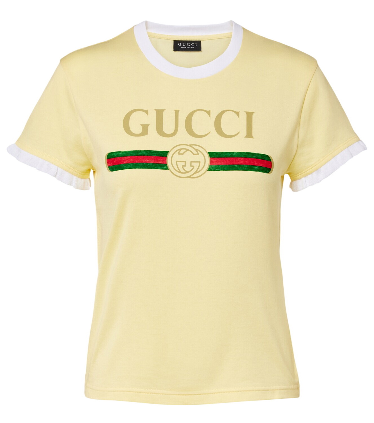 Gucci Off-White 'Strawberry Gucci' Cotton T-Shirt Gucci