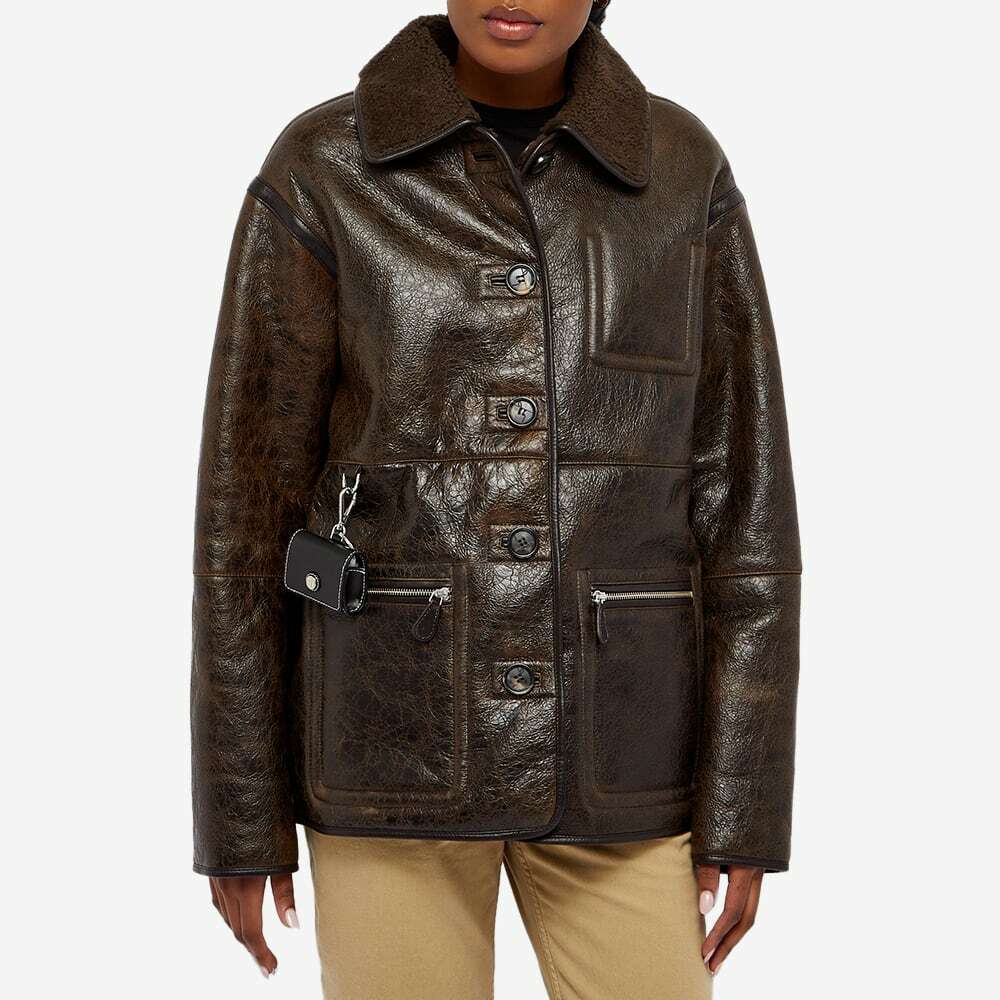 Saks Potts Women's Ada Shearling Jacket in Distressed Brown