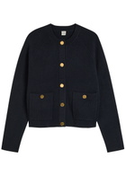 Toteme Wool-blend Cardigan Navy