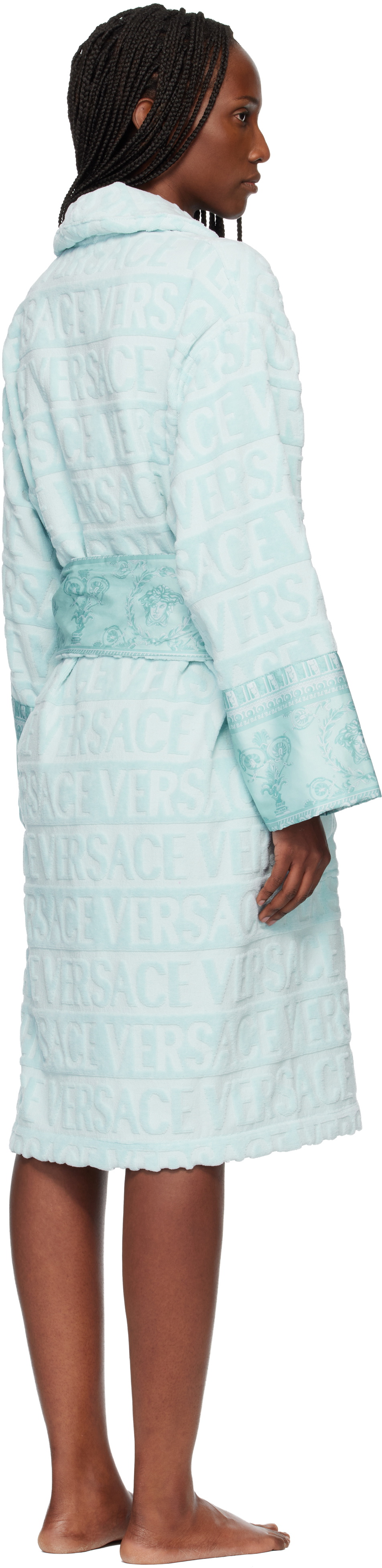 Versace Blue 'I Heart Baroque' Bathrobe