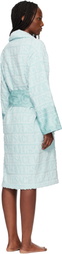 Versace Blue 'I Heart Baroque' Bathrobe
