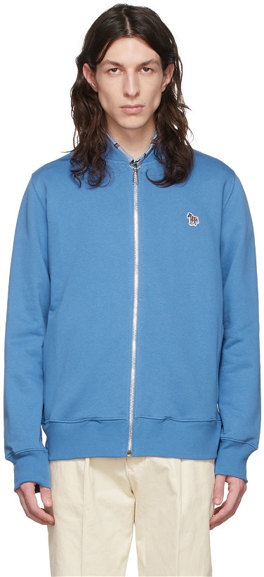 Photo: PS by Paul Smith Blue Organic Cotton Bomber Jacket