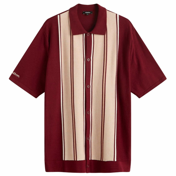 Photo: Malbon Men's Jude Knitted Polo in Vino Rose
