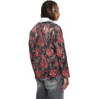 R13 Black & Red Printed Boyfriend Cardigan