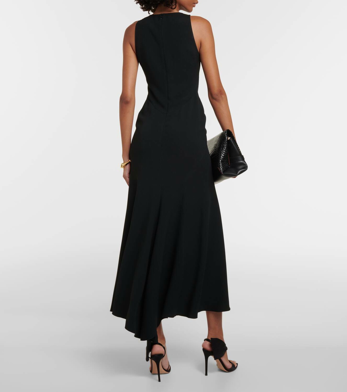 Victoria Beckham Gathered asymmetric maxi dress Victoria Beckham