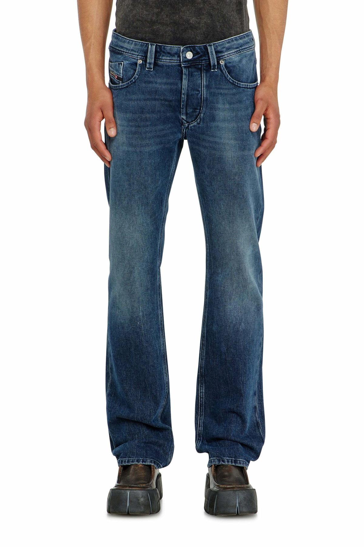 Diesel Regular Jeans Low Waist 1985 Larkee, Dark blue, Button fly