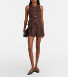 Veronica Beard Hartwell linen-blend twill vest