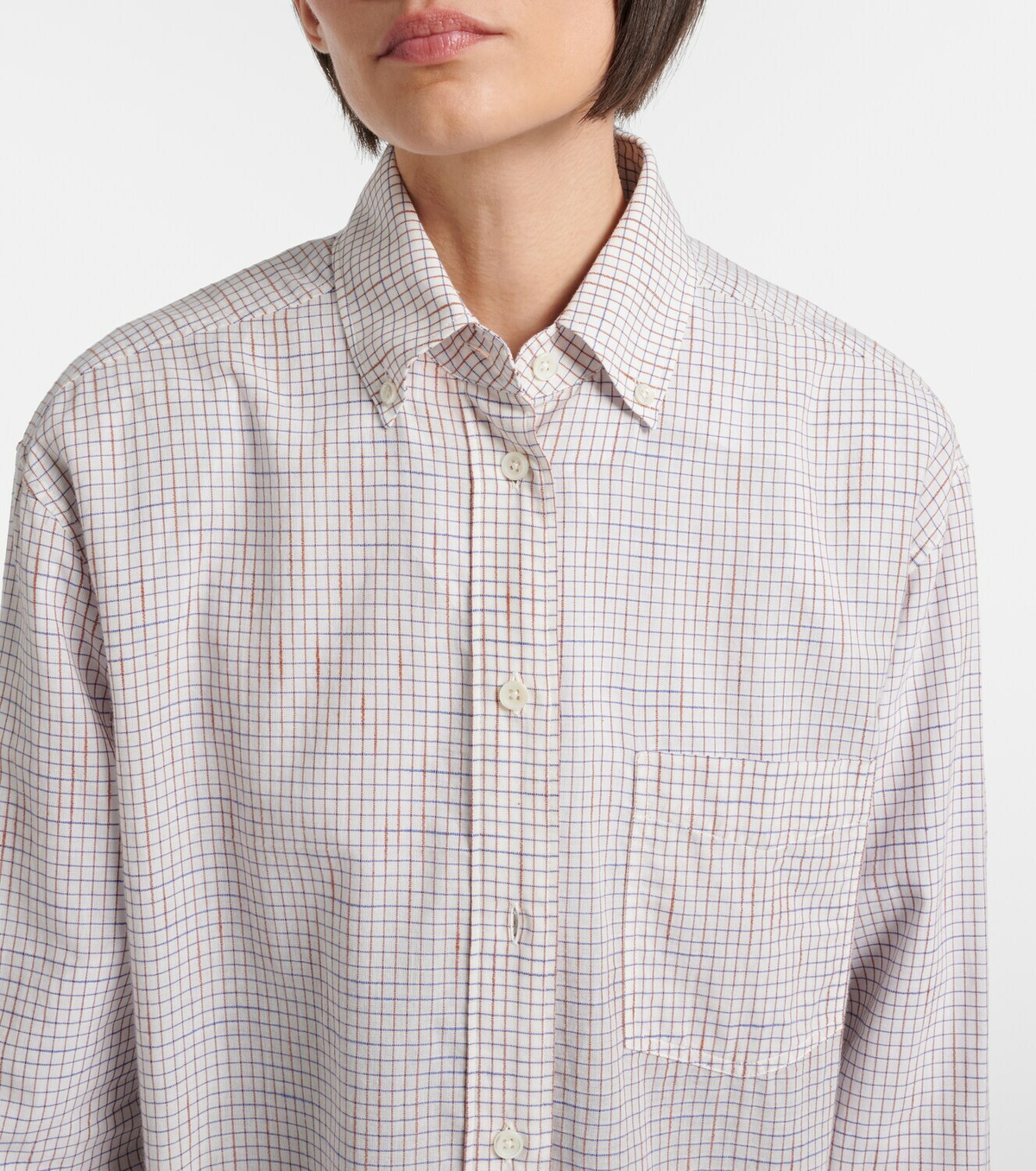 The Row Dalan checked cotton shirt