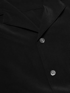 Onia - Vacation Camp-Collar Silk-Crepe Shirt - Black