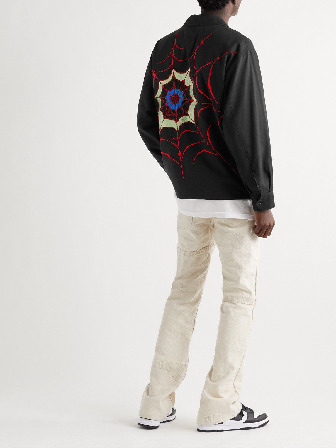 Wacko Maria - WOLF'S HEAD Embroidered Twill Jacket - Black Wacko Maria