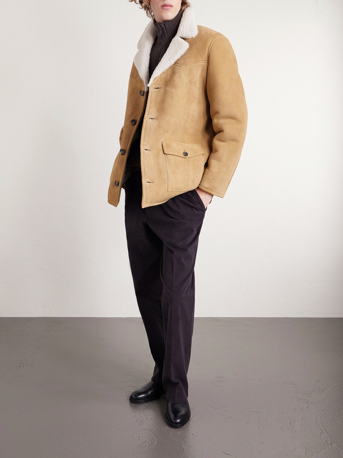 Nili Lotan - Goshen Shearling Coat - Brown