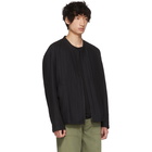 Issey Miyake Men Reversible Black Stitch DFC Zip-Up Sweater