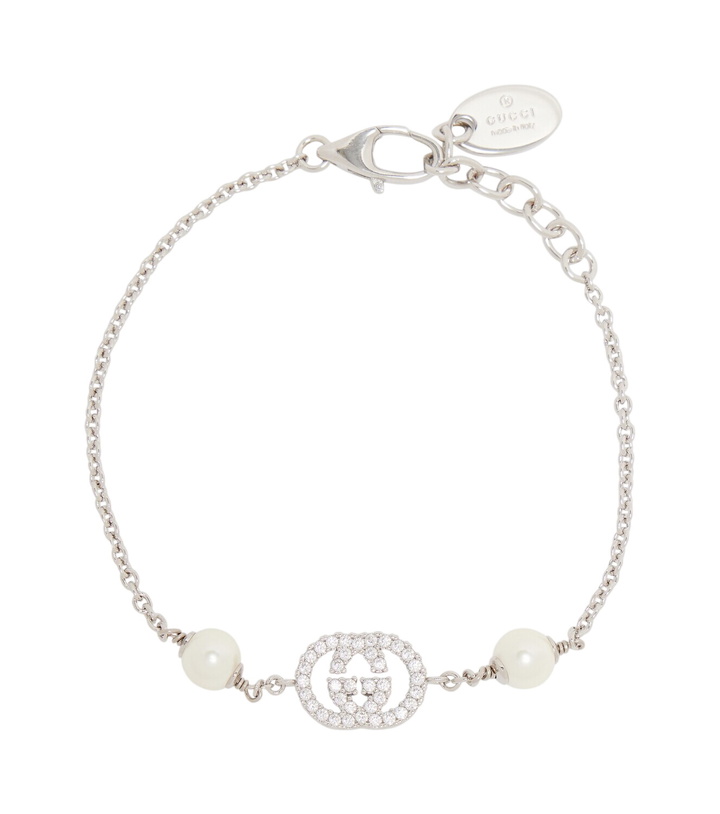 Photo: Gucci Interlocking G embellished chain bracelet