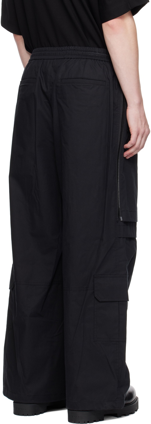 Juun.J Black Zip Vent Cargo Pants