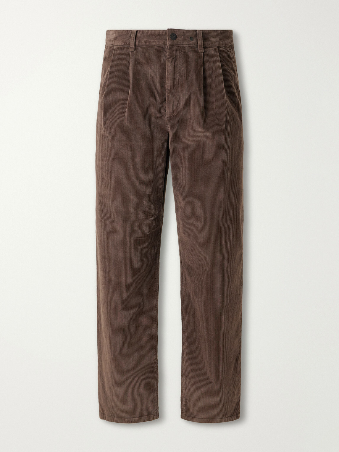 Rag & Bone - Wide-Leg Pleated Cotton-Blend Corduroy Trousers - Brown