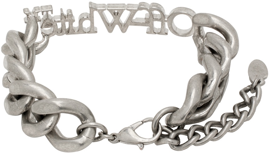 Off-White Silver Logo Chain Bracelet Off-White