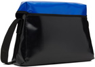 Marni Black & Blue Textured Messenger Bag