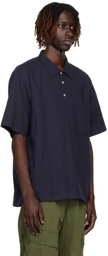 Universal Works Navy Loose-Fit Polo