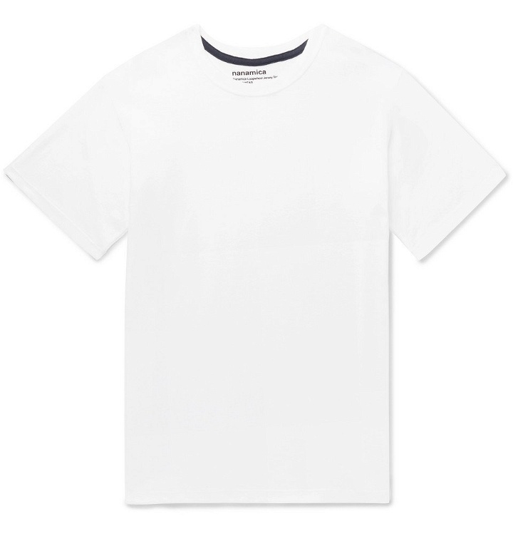 Photo: Incotex - nanamica COOLMAX Cotton-Blend Jersey T-Shirt - White