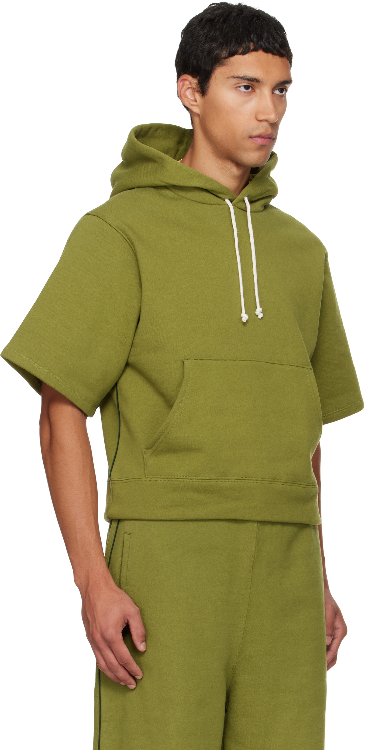 Veneda Carter SSENSE Exclusive Green Short Sleeve Hoodie