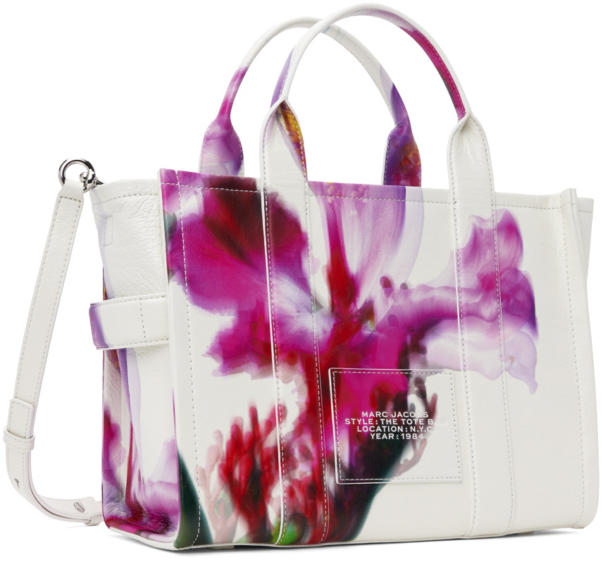 Marc Jacobs Pink u0026 White 'The Future Floral Leather Medium' Tote Marc Jacobs