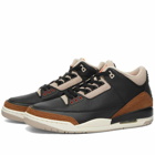Air Jordan Men's Nike 3 Retro Sneakers in Black/Rush Orange/Fossil Stone