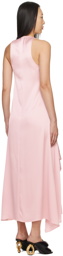 JW Anderson Pink Draped Midi Dress