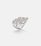 Yeprem Y-Not 18kt white gold ring with diamonds