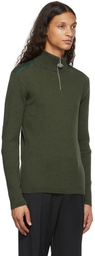 Han Kjobenhavn Green Rib Quarter-Zip Sweater