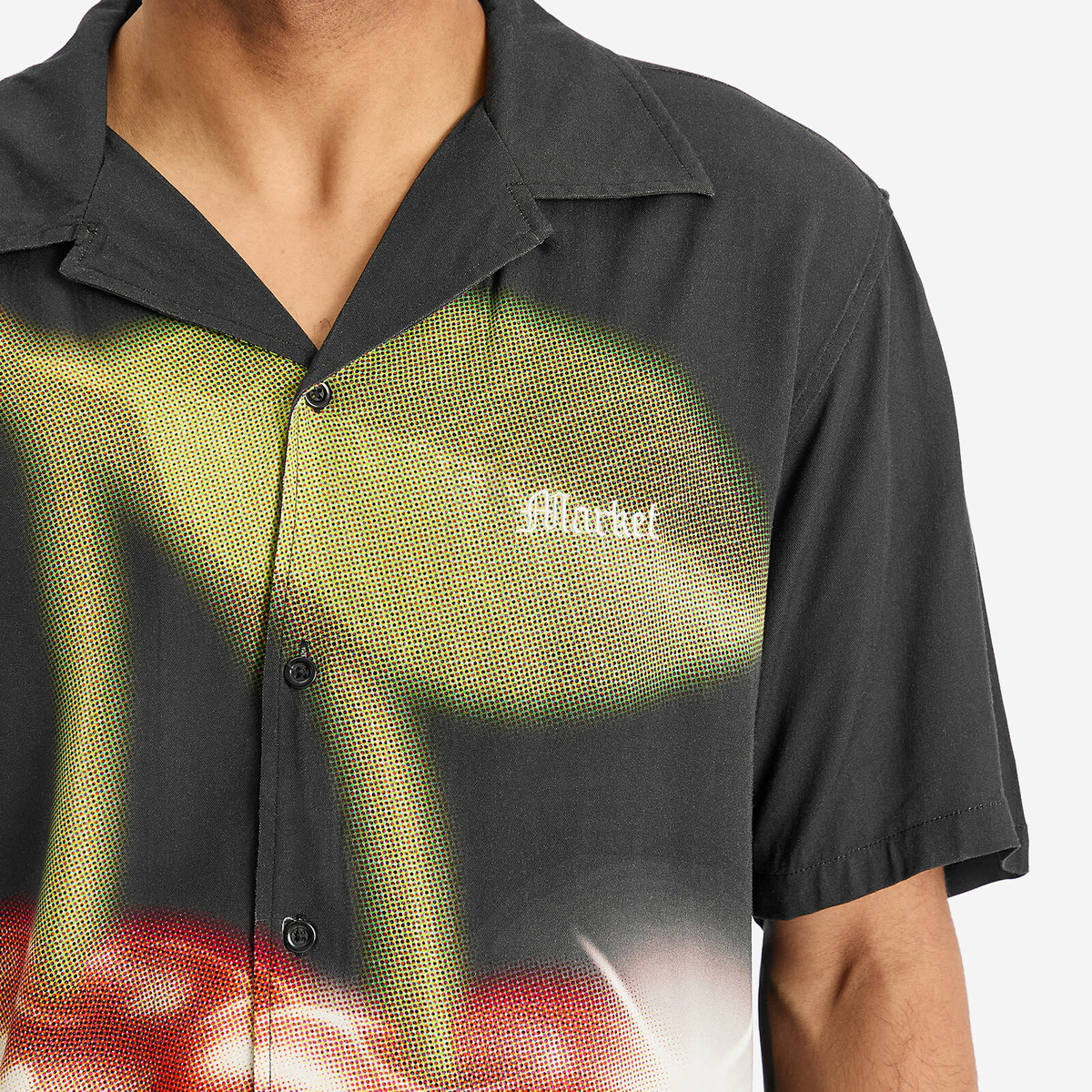 MARKET Men's Smiley Cherries Vacation Shirt in Black