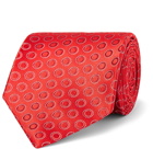 Charvet - 8.5cm Embroidered Silk Tie - Red
