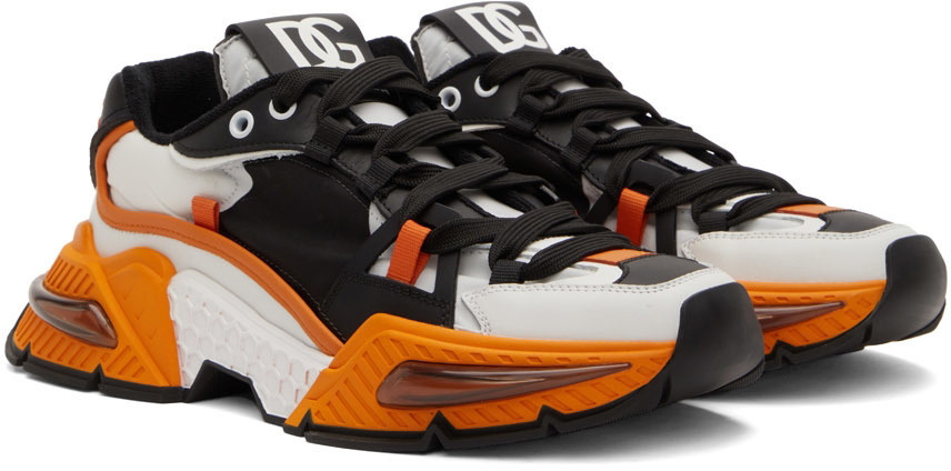 Dolce Gabbana Black Orange Airmaster Sneakers