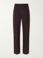 Altea - Orval Straight-Leg Cotton and Linen-Blend Gabardine Trousers - Brown