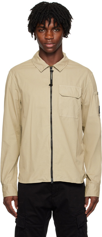 Photo: C.P. Company Khaki Zip Shirt