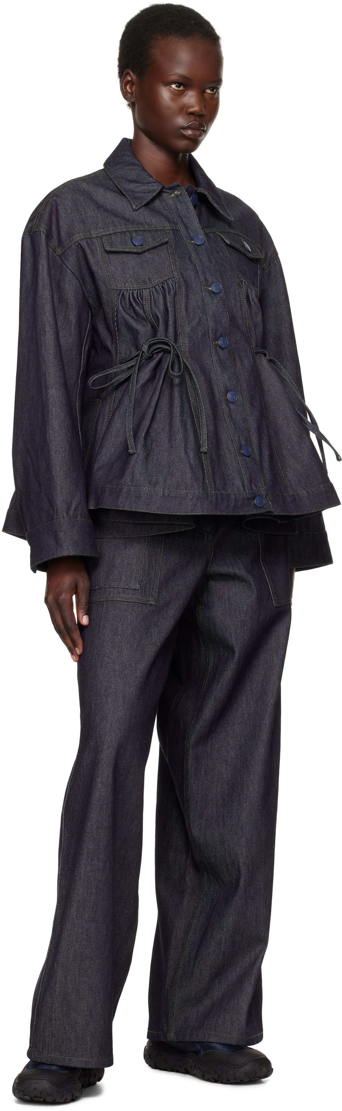 cecilie bahnsen denim jacket デニムジャケット Cecilie Bahnsen Blue Alice Denim Jacket Cecilie Bahnsen