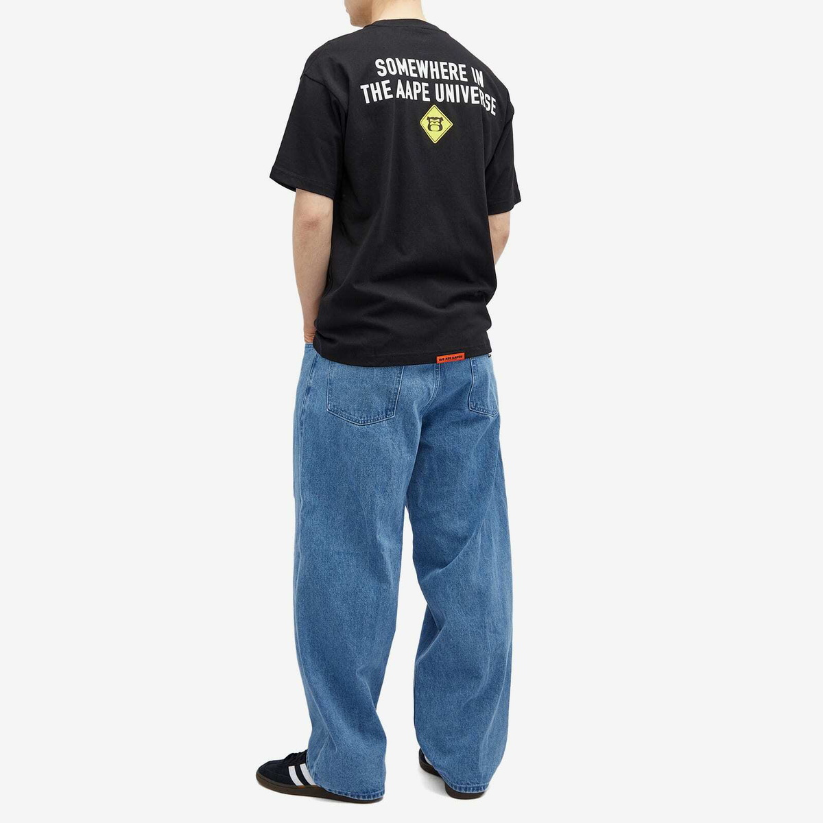 Men's AAPE AAPER Universe T-Shirt in Black AAPE by A Bathing Ape