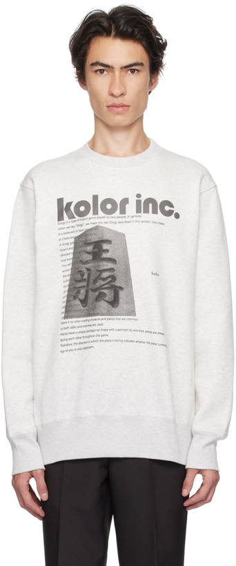 Photo: kolor Gray Printed Sweatshirt