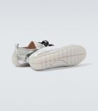 Simone Rocha Ballerina Grip metallic leather sneakers