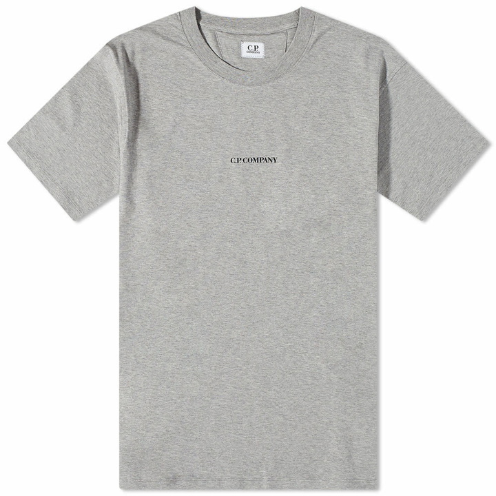 Photo: C.P. Company Men's Centre Logo T-Shirt in Grey Melange