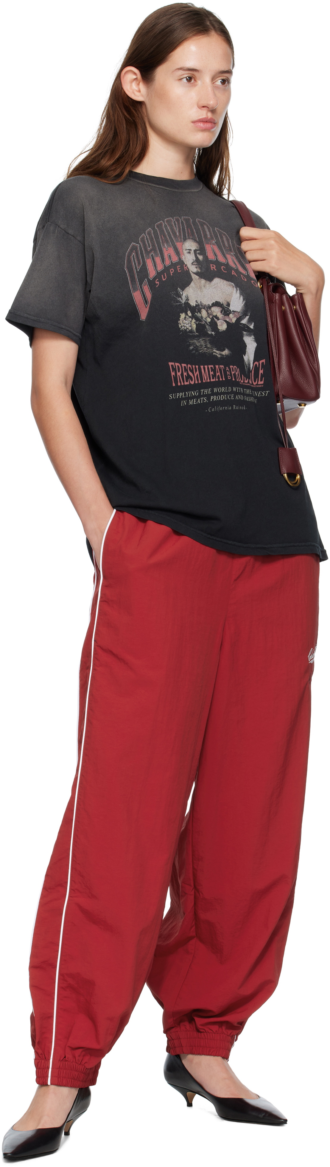 WILLY CHAVARRIA Red Bad Boy Track Pants