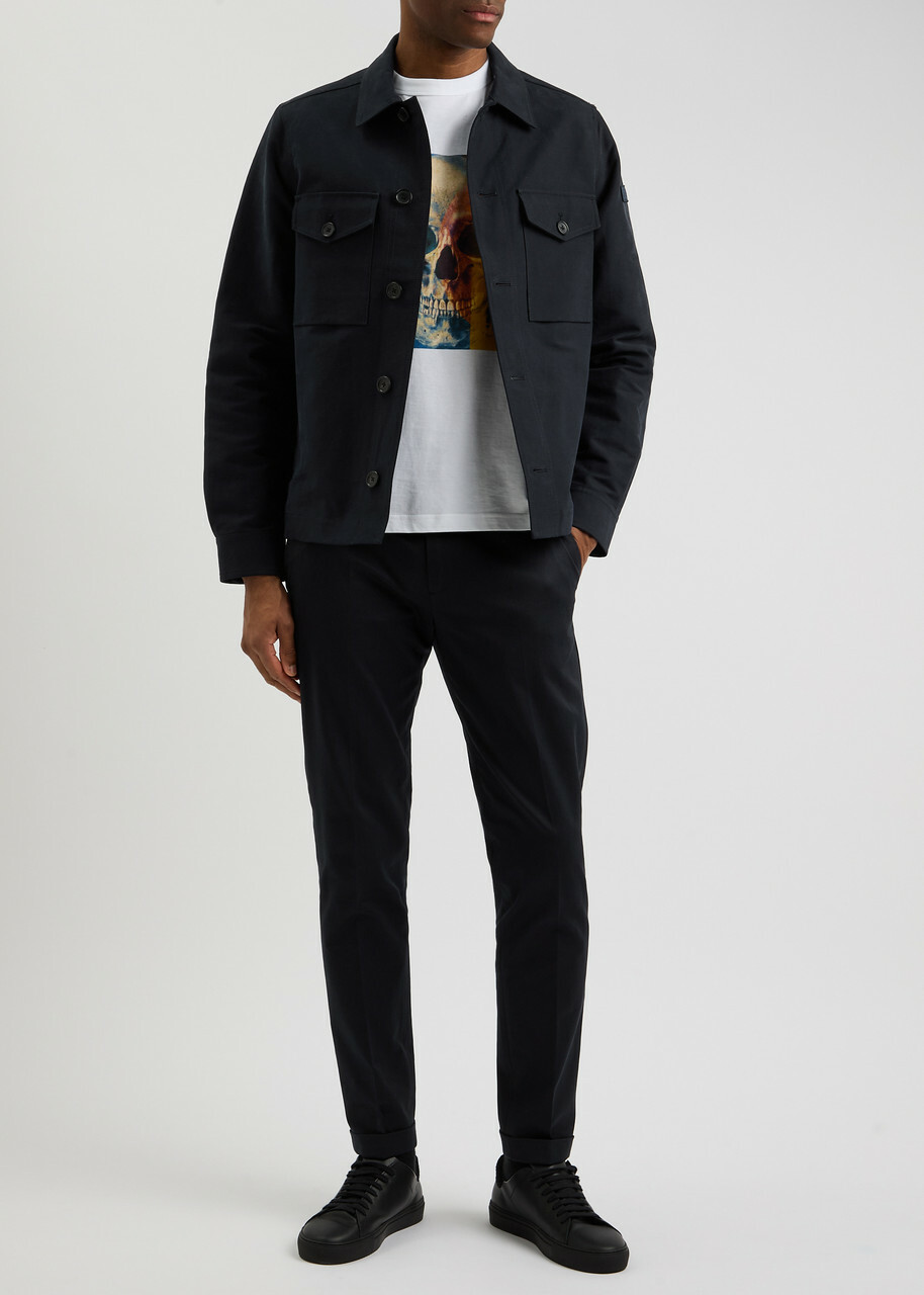 PS Paul Smith Military Cotton-blend Jacket Navy