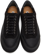 Jil Sander Black Canvas Platform Sneakers