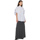 Balenciaga Gray Wool Maxi Skirt