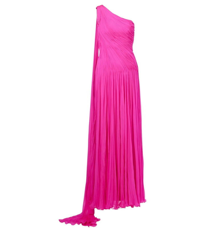 Photo: Marmar Halim Pleated silk georgette chiffon gown